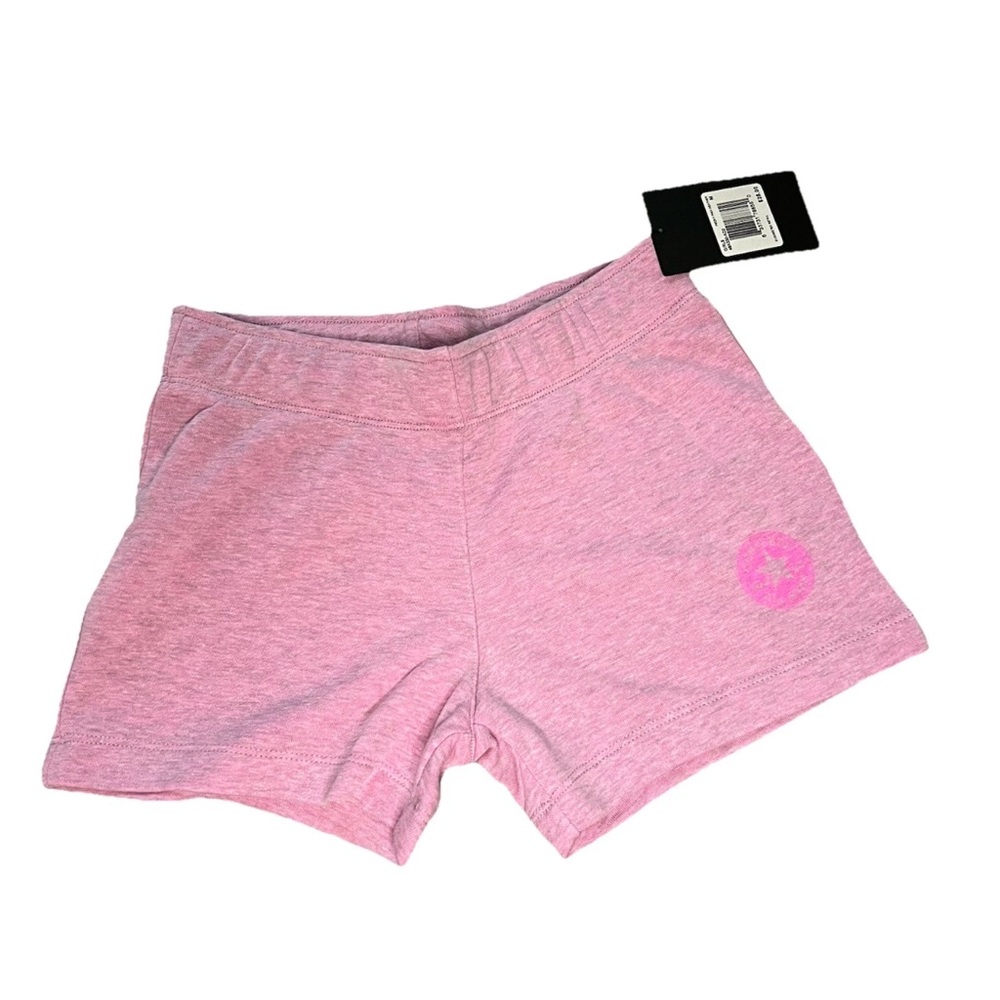 Girls Medium Converse Peony Pink Heather Shorts NWT